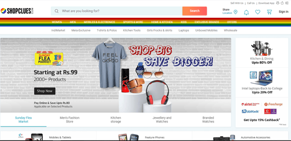Shopclues cheapest online shopping site in india