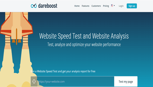Dareboost website speed test tool