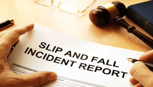 Slip and fall accident report slip and fall accident