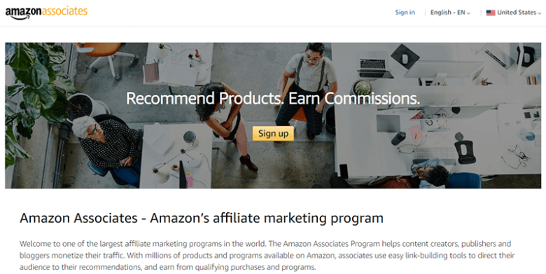 Amazon associates affiliate program for beginners