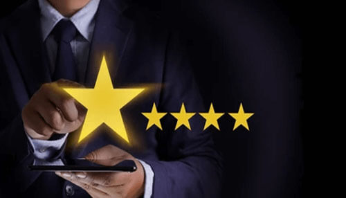 Online customer reviews hiring a marketing company