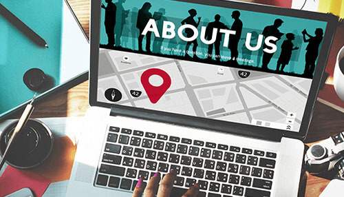 About us page design design features