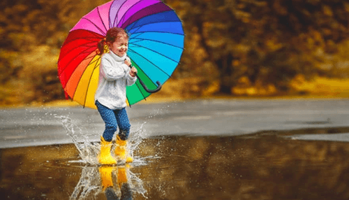 Color options bright-colored umbrellas