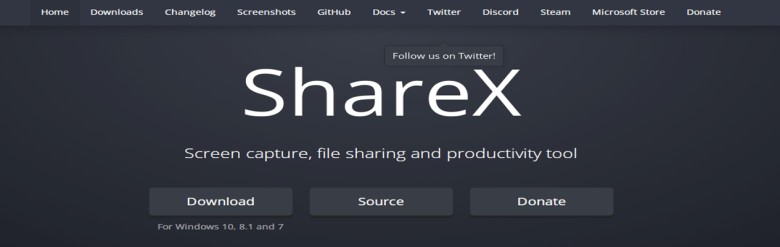 Sharex  screen recording software