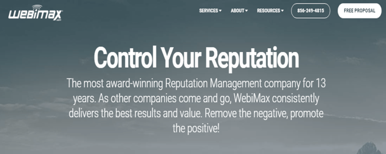 Webimax online reputation management companies