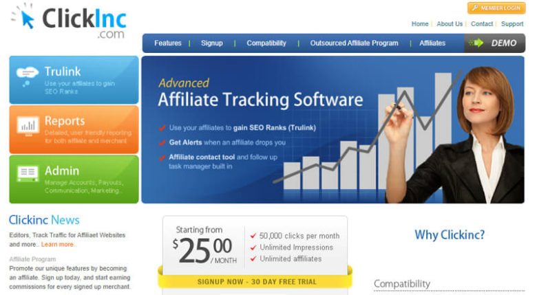 Clickinc affiliate marketing tool