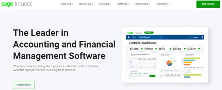 Sage intacct financial management software