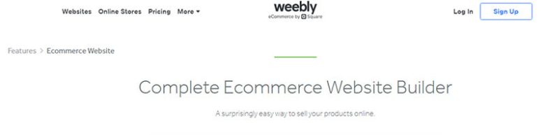 Weebly ecommerce platform