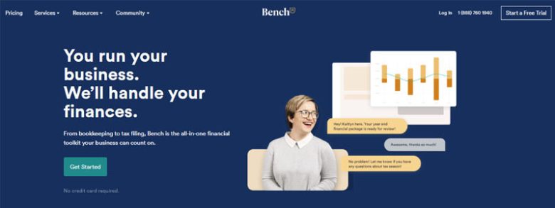 Bench online bookkeeping services