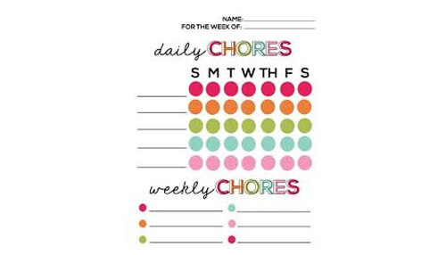 Divide tasks into daily habits and weekly chores