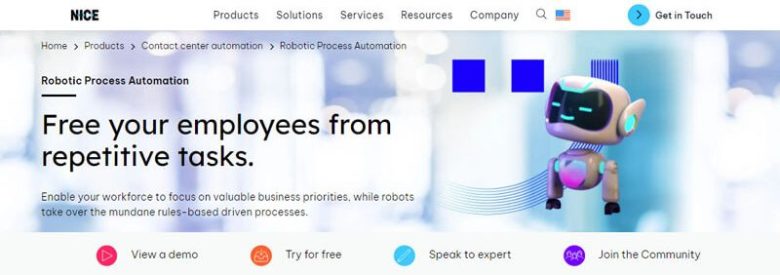 Nice automation software system robotic process automation system