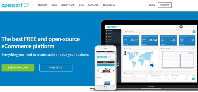 Opencart ecommerce website design