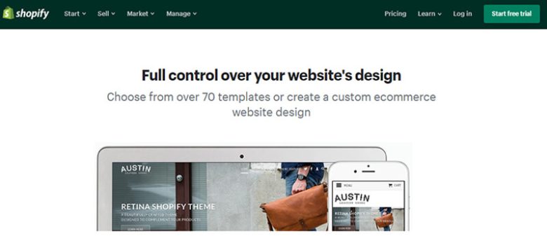 Shopify ecommerce website design