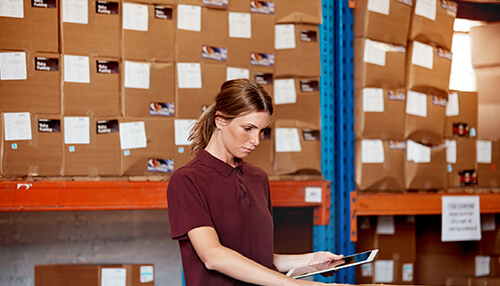 Tracking stock warehouse management system