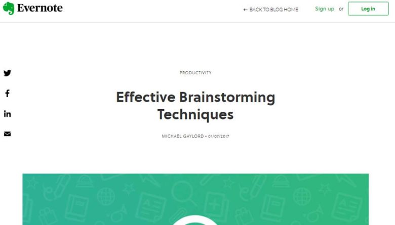 Evernote business planner brainstorming tools