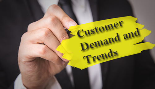 Remain aware of the customer demand and trends