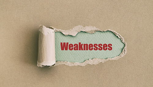 Weaknesses swot analysis