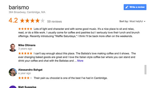 Collect reviews