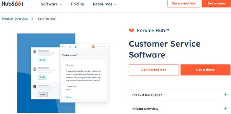 Hubspot service hub customer service software