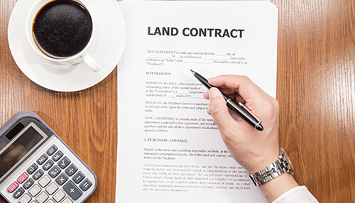 Land contract seller financing