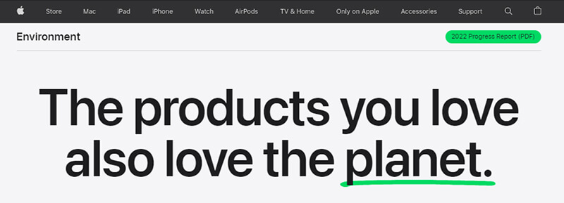 Apple sustainable consumer tech company