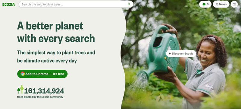 Ecosia green energy startup