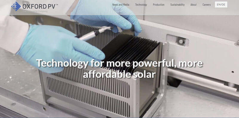 Oxford photovoltaics green energy startup