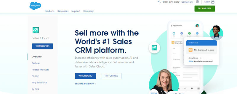 Salesforce sales cloud sales intelligence tool