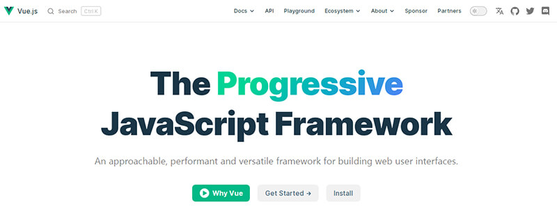 Vuejs web development frameworks