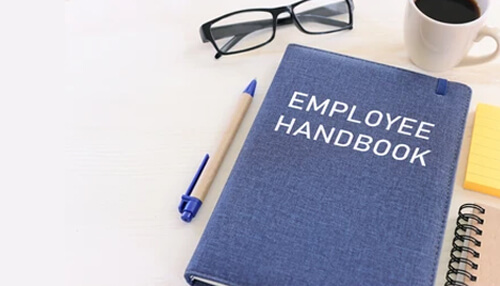 Write in easy terms employee handbook