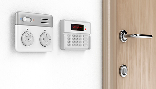 Keeping the alarm panel outside of the house home security mistakes