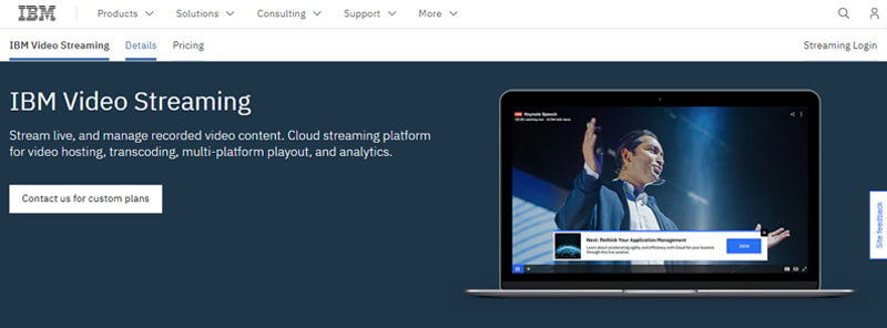 Ibm cloud live streaming platform