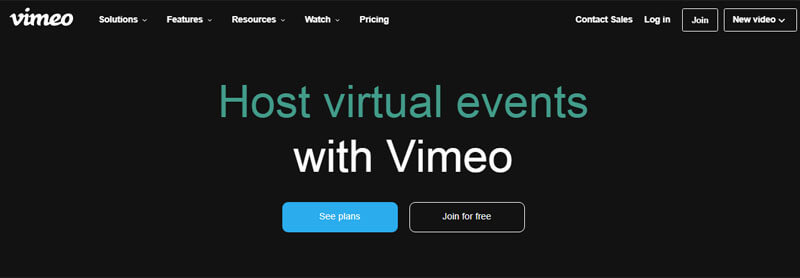 Vimeo live stream platform