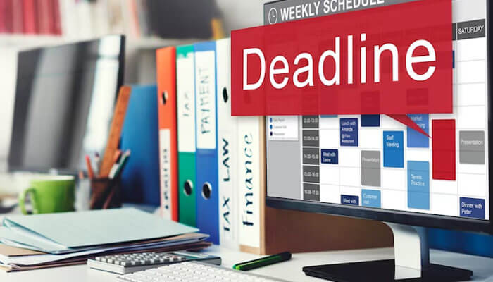 Establish a request deadline time off requests