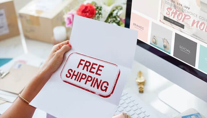 Free shipping  e-commerce store