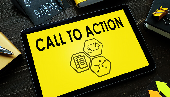 Insert a call to action website strategy