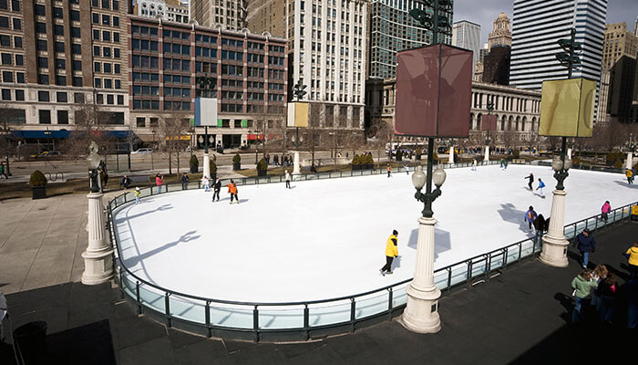 Synthetic ice rink panels are easier to maintain than real ice skating facility