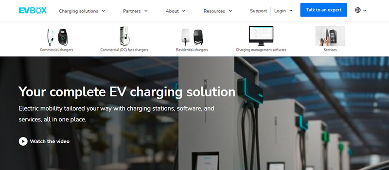 Evbox electric vehicle charging