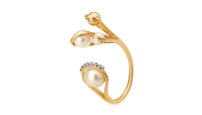 Mia everyday essentials by tanishq 14kt yellow gold finger ring