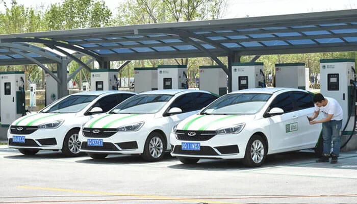 Sales of chinese electric vehicles