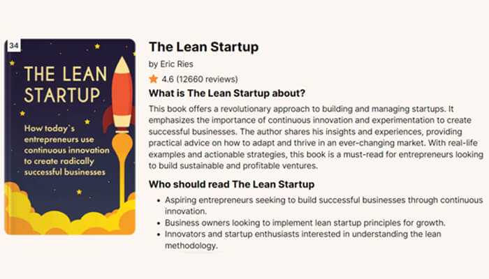 Inspiring books for entrepreneurs: the lean startup first-time entrepreneurs