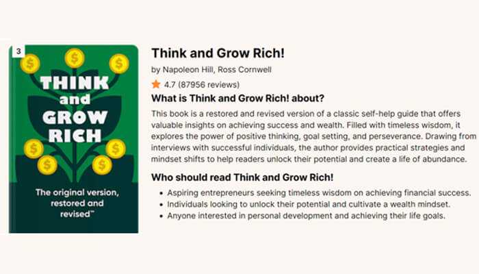 Think and grow rich first-time entrepreneurs
