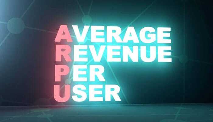 The term average revenue per user in bold, relevant to interactive online platforms.