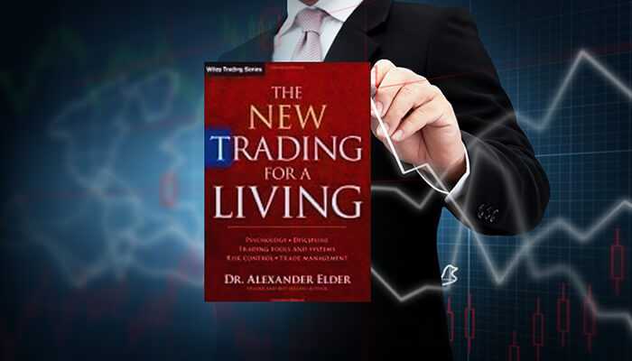 An investor pointing out the trading books ‘the new trading for a living’ by dr. Alexander elder with a trading background.