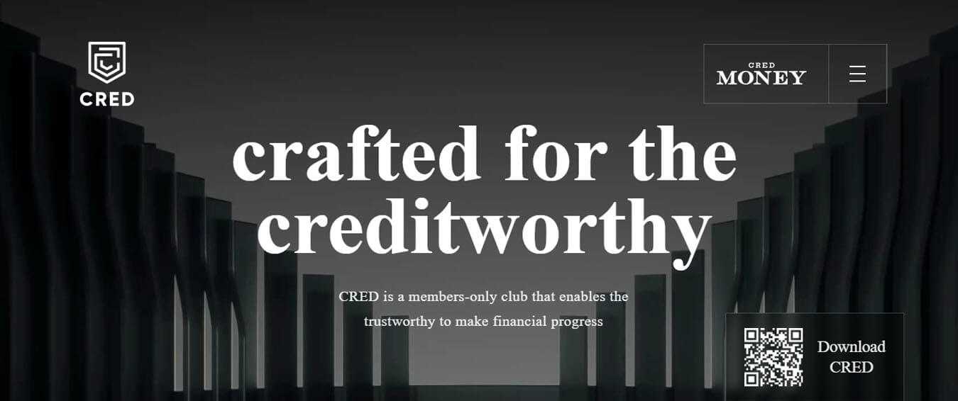 Cred website for exclusive membership to get creditworthy individuals closer to financial progress.