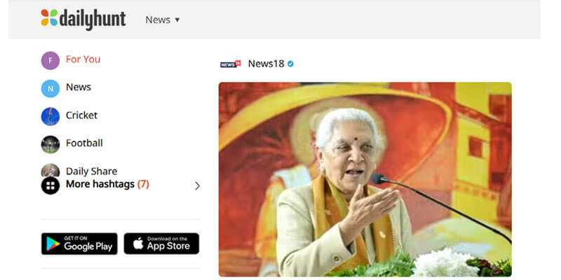 Dailyhunt news platform-precisely showing trending news and updates with easy access to mobile apps.