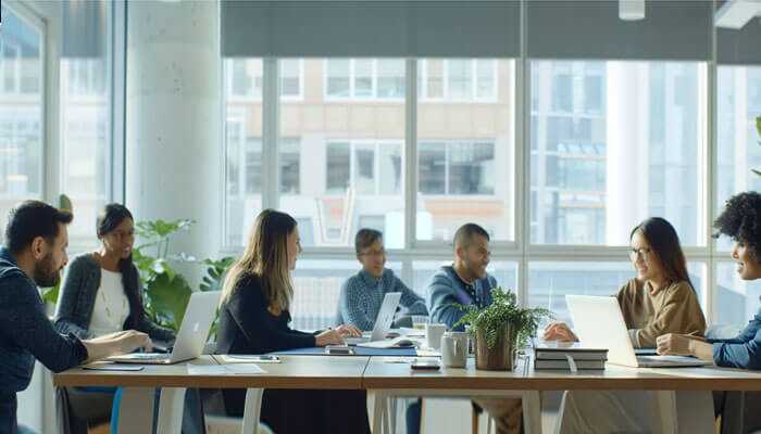 A meeting of entrepreneurs who utilize online fax services for their businesses