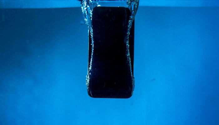 A smartphone underwater-for water resistance technology and the ipx ratings of an electronic gadget.