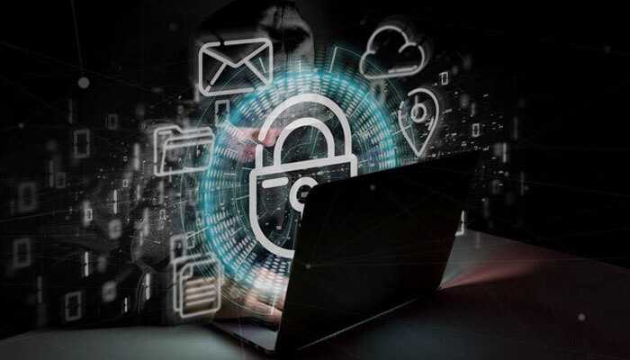 Cybersecurity and antidetect browsers in digital marketing: a glowing lock over a laptop will highlight data protection, privacy, and secure online strategies for the modern marketer.