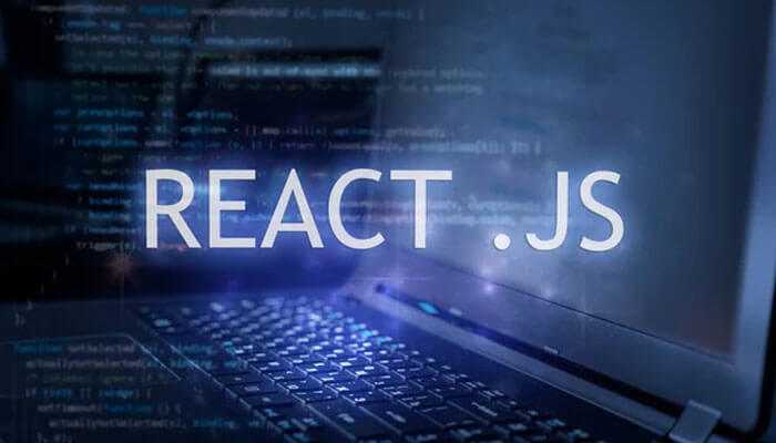 React. Js visible on the laptop screen, making it important that one hire reactjs developers for their projects of web development.